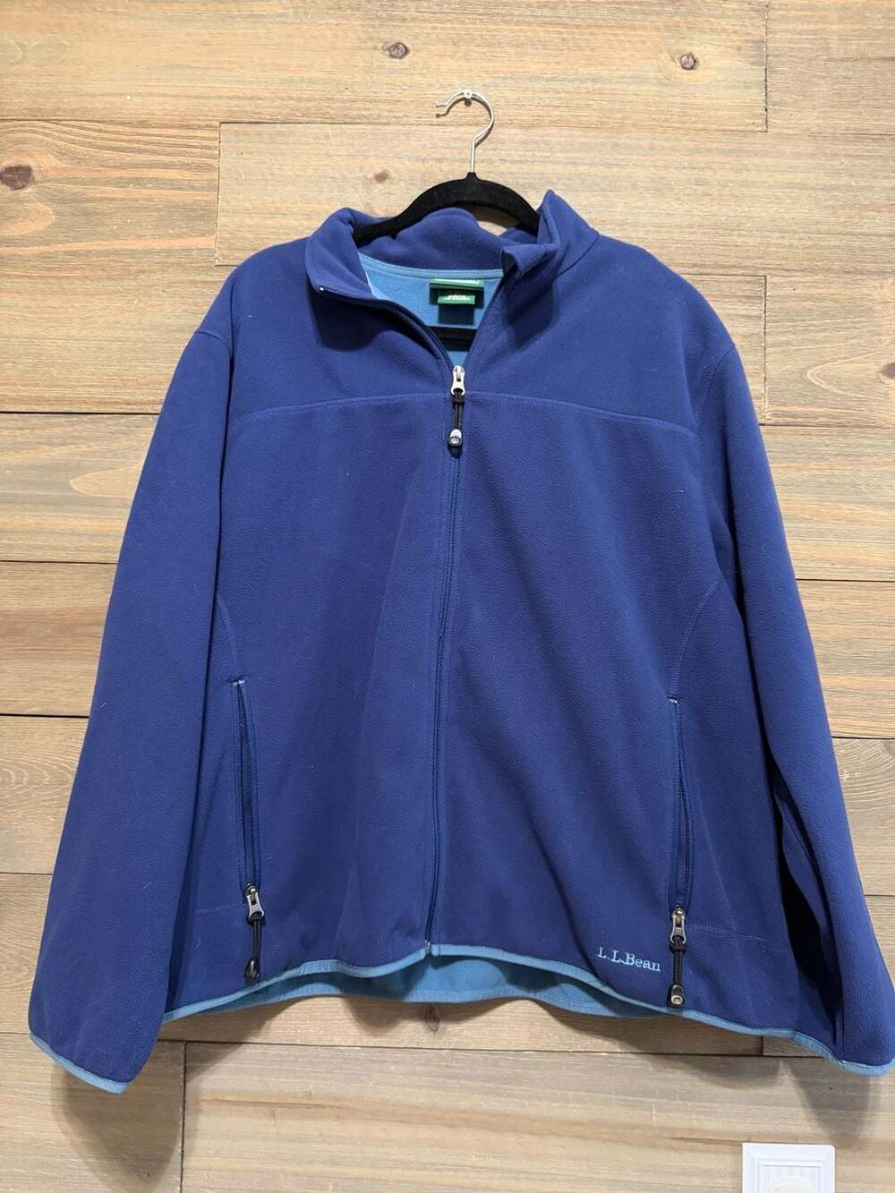 L.L. Bean Women's Blue Polartec Full Zip Fleece Jacket 2X
